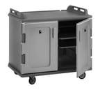 image of Cambro MDC1520S20615 Charcoal Gray 20 Tray Meal Delivery Cart for 15" x 20" Trays