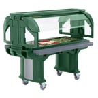 image of Cambro VBR5519 Versa Food Bar™ Serving Buffet, Kentucky Green, 5 ft. unit,  (4) Pan