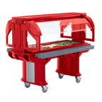 image of Cambro VBRLHD5158 Versa Food Bar™ Serving Buffet, Hot Red, 5 ft. unit, (4) Pan