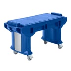 image of Cambro VBRTLHD5186 Versa Food Bar™ Work Table, Navy Blue, 5 ft. unit, (4) Pan