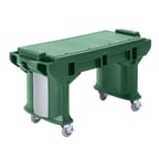 image of Cambro VBRTLHD5519 Versa Food Bar™ Work Table, Kentucky Green  5 ft. unit, (4) Pan