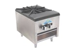 image of Comstock-Castle CCSP-1 18" Gas Stock Pot Range w/ (1) Three Ring Burner, Low Height,  Manual Control, 110.000 BTU