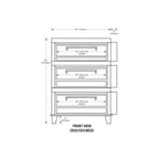 image of Peerless CE52/41BESC 56" Electric Bake & Roast Oven, Triple Deck