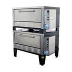 image of Peerless CE52BESC 56" Electric Bake & Roast Oven, Double Deck, 12" High Section