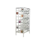 image of Channel CSR-156M 79"H Mobile First In, First Out Aluminum Can Rack, Holds (156) #10 Cans