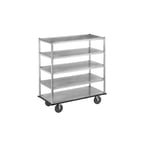 image of Channel QMA2860-5 Aluminum Queen Mary Banquet Cart w/ 5 Shelves, Marine Edges