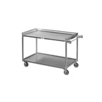 image of Channel TDC2937A-2 Aluminum 2-Shelf Heavy-Duty Banquet / Utility Cart - 37" x 29" x 36"