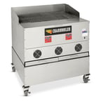 image of Cookshack CB036 38" Wood Burning Charbroiler w/ Cast Iron Grid, 36"W X 20"D, 60 lbs Hopper