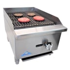 image of Comstock-Castle CCERB16 16" Countertop Gas Radiant Charbroiler w/ (1) Burner, 30.000 BTU