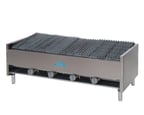 image of Comstock-Castle ELB48-B 48" Countertop Gas Lava Rock Charbroiler w/ (4) Burners, 120.000 BTU