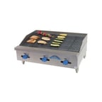 image of Comstock-Castle FHP36-3RB 36" Countertop Gas Radiant Charbroiler w/ (3) Burners, 75.000 BTU
