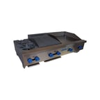 image of Comstock-Castle FHP54-4.5LB 54" Countertop Gas Lava Rock Charbroiler w/ (6) Burners, 160.000 BTU