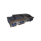 image of Comstock-Castle FHP60-30T-1.5RB 60" Countertop Hotplate/Griddle/Charbroiler-Cheesemelter Combos