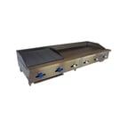image of Comstock-Castle FHP72-42T-2.5RB 72" Countertop Gas Griddle/Charbroiler Combination, 188.000 BTU