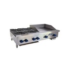 image of Comstock-Castle FHP72-48 72" Countertop Gas Griddle/Hotplate Combo, Manual Controls, 208.000 BTU