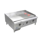 image of Comstock-Castle HG48T-1-.5G 48" Countertop Thermostatic Gas Griddle, Smooth/Grooved Steel Plate