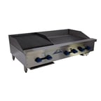 image of Comstock-Castle FHP60-30-2.5LB 60" Countertop Gas Griddle/Charbroiler Combination, 152.000 BTU