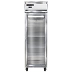 image of Continental Refrigerator 1FNSAGD 26" One Section Reach-In Freezer w/ Glass Door, Stainless Steel Exterior, 20 cu. ft.