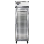 image of Continental Refrigerator 1FSNSSGD 26" One Section Reach-In Freezer w/ Glass Door, All Stainless Steel, 16 cu. ft.