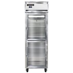 image of Continental Refrigerator 1FSNSSGDHD 26" One Section Reach-In Freezer w/ 2 Half Glass Doors, All Stainless Steel, 16 cu. ft.