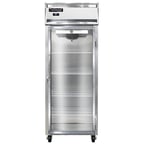 image of Continental Refrigerator 1RENGD 28.5" One Section Reach-In Refrigerator w/ Glass Door, Stainless Steel Front Aluminum Exterior, 21 cu. ft.