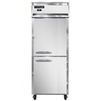 image of Continental 1RENHD 28" 28.5" One Section Reach-In Refrigerator w/ 2 Half Solid Doors, Stainless Steel Front Aluminum Exterior, 21 cu. ft.