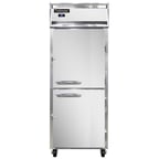 image of Continental 1RESNSAHD 28.5" One Section Reach-In Refrigerator w/ 2 Solid Half Doors, Stainless Steel Exterior, 18 cu. ft.