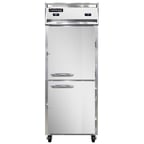 image of Continental Refrigerator 1RFENSAHD 28" 1-Section Reach-In Refrigerator/Freezer Combo w/ 2 Half Solid Doors