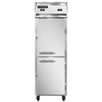 image of Continental Refrigerator 1RFNSSHD Reach-In Refrigerator Freezer w/ 1-Section, 2 Solid Half Doors