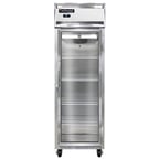 image of Continental Refrigerator 1RNGD 26" One Section Reach-In Refrigerator w/ Glass Door, Stainless Steel Front Aluminum Exterior, 20 cu. ft.
