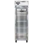 image of Continental 1RNSAGD 26" One Section Reach-In Refrigerator w/ Glass Door, Stainless Steel Exterior, 20 cu. ft.
