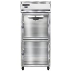 image of Continental 1RXNSSGDHD 36" One Section Reach-In Refrigerator w/ 2 Half Glass Doors, All Stainless Steel, 30 cu. ft.