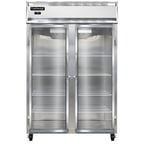 image of Continental Refrigerator 2FNGD 52" Two Section Reach-In Freezer w/ 2 Glass Doors, 48 cu. ft.