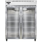 image of Continental Refrigerator 2FENGD 57" Two Section Reach-In Freezer w/ 2 Glass Doors, 50 cu. ft.