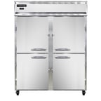 image of Continental Refrigerator 2FENSSPTHD 57" Two Section Pass-Thru Freezer w/ 8 Half Solid Doors, All Stainless Steel, 50 cu. ft.