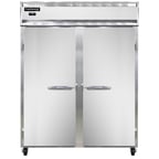 image of Continental Refrigerator 2FENSSPT 57" Two Section Pass-Thru Freezer w/ 4 Solid Doors, All Stainless Steel, 50 cu. ft.
