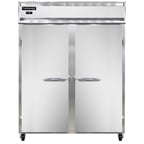 image of Continental Refrigerator 2FENSS 57" Two Section Reach-In Freezer w/ 2 Solid Doors, All Stainless Steel, 50 cu. ft.