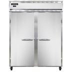 image of Continental Refrigerator 2FESNSS 57" Two Section Reach-In Freezer w/ 2 Solid Doors, All Stainless Steel, 40 cu. ft.