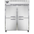 image of Continental Refrigerator 2FESNSSHD 57" Two Section Reach-In Freezer w/ 4 Half Solid Doors, All Stainless Steel, 40 cu. ft.
