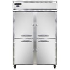 image of Continental Refrigerator 2FSNSSHD 52" Two Section Reach-In Freezer w/ 4 Half Solid Doors, All Stainless Steel, 32 cu. ft.