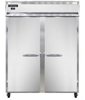 image of Continental Refrigerator 2RENSS 57" Two Section Reach-In Refrigerator w/ 2 Solid Doors, All Stainless Steel, 50 cu.ft.