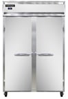 image of Continental Refrigerator 2RNSS 52" Two Section Reach-In Refrigerator w/ 2 Solid Doors, All Stainless Steel, 48 cu.ft.