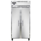 image of Continental Refrigerator 2RSEN 36" Two Section Reach-In Refrigerator w/ 2 Solid Doors, Stainless Steel Front Aluminum Exterior, 30 cu.ft.
