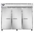 image of Continental Refrigerator 3FESNSA 85" Three Section Reach-In Freezer w/ 3 Solid Doors, Stainless Steel Exterior, 63 cu. ft.