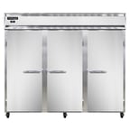 image of Continental Refrigerator 3RENSAPT 86" Three Section Pass-Thru Refrigerator w/ 6 Solid Doors, Stainless Steel Exterior, 75 cu. ft.