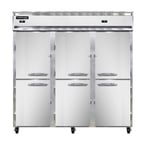 image of Continental Refrigerator 3RFFNSSHD 78" 3-Section Reach-In Refrigerator/Freezer Combo w/ 6 Half Solid Doors