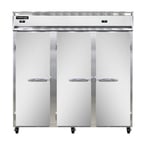 image of Continental Refrigerator 3RFFNSS 78" 3-Section Reach-In Refrigerator/Freezer Combo w/ 3 Solid Doors