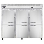 image of Continental Refrigerator 3RFFENSSHD 85" 3-Section Reach-In Refrigerator/Freezer Combo w/ 6 Half Solid Doors