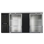 image of Continental Refrigerator BB69NGD 69" Back Bar Refrigerator with Glass Door