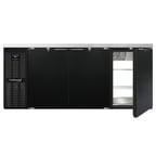 image of Continental Refrigerator BB79NPT Pass-Thru Back Bar Cooler w/ 28 Cu Ft, 6 Solid Doors, 79" W